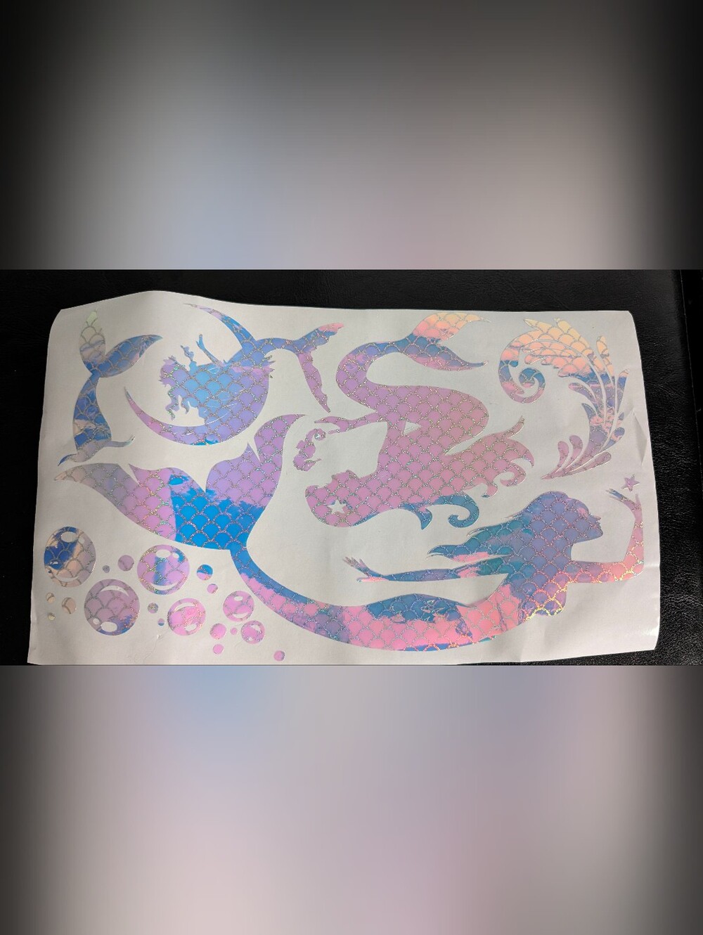 Metallic Blue "Mermaid Scale" Decal Sheet Set (6pcs)